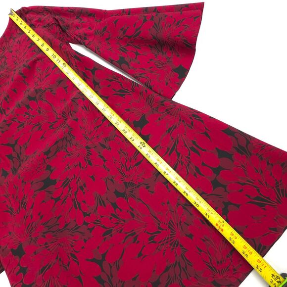 NEW Chiara Boni La Petite Robe Natalia Bell Sleeve Dress Red Floral Romantic 10 - Picture 4 of 6